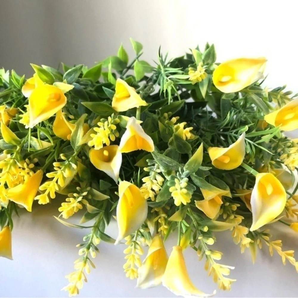 Yellow Calla Lily Flower Artificial Stems 20 pieces lot Craft